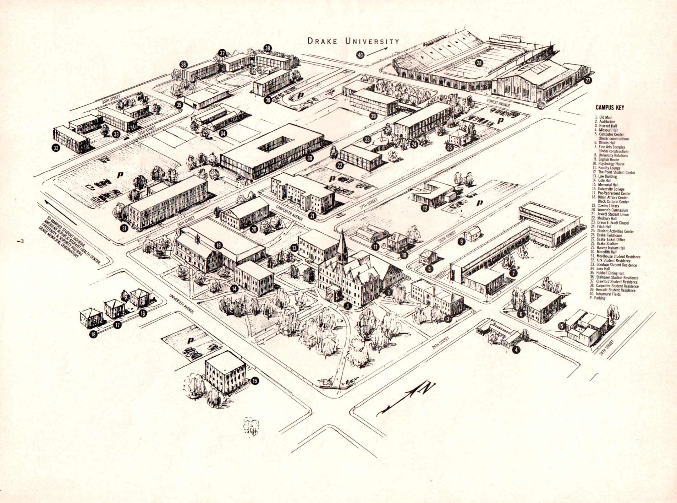 Drake-University-Campus-Map-1969